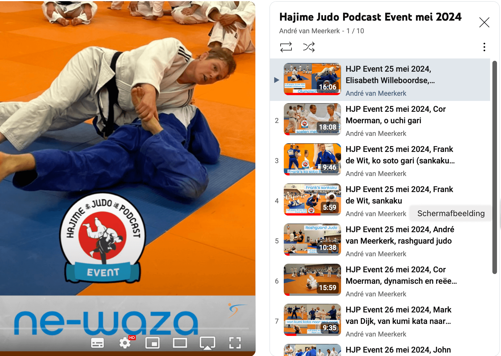 Video’s Hajime Judo Podcast Event staan online